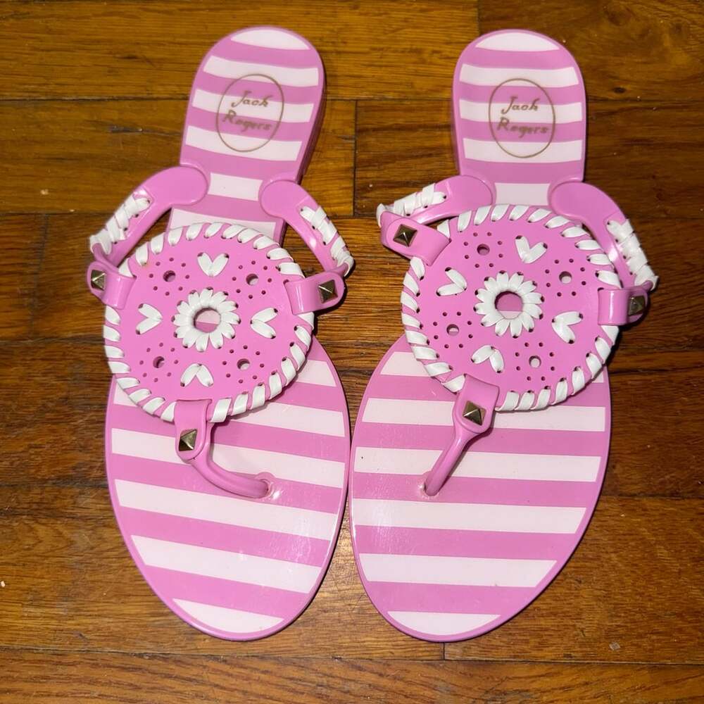Jack Rogers Georgica Jelly Sandal Size 7 Pink